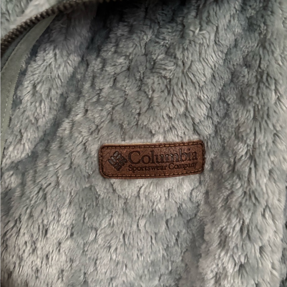 Columbia blanket fleece jacket full zipper and side pockets lets. Gray. XL NWT - Picture 3 of 7